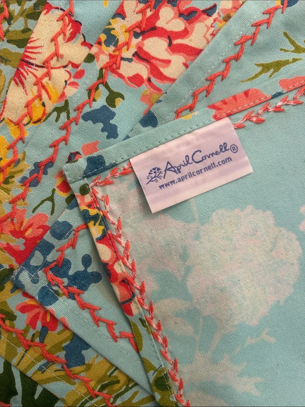 April Cornell floral fabric placemats NWOT